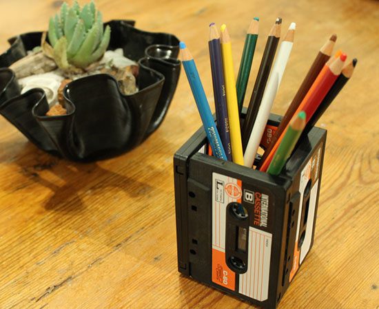 upcycled tape cassettes