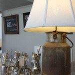 vintage milk pail lighting