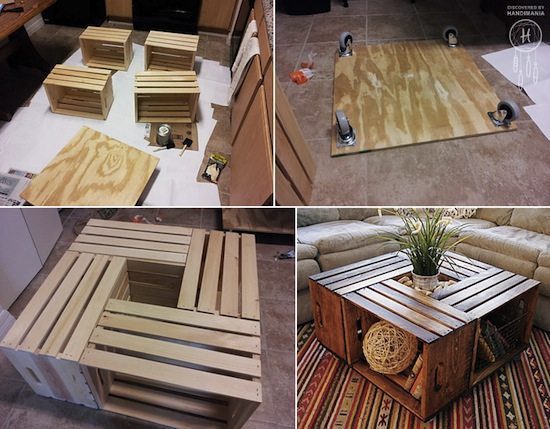 Crate Coffee Table Upcycle That, Crate Coffee Table Ideas