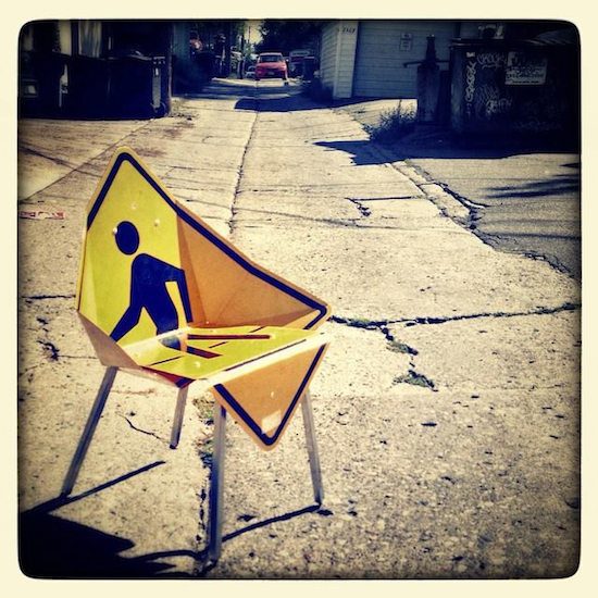 traffic sign chairs