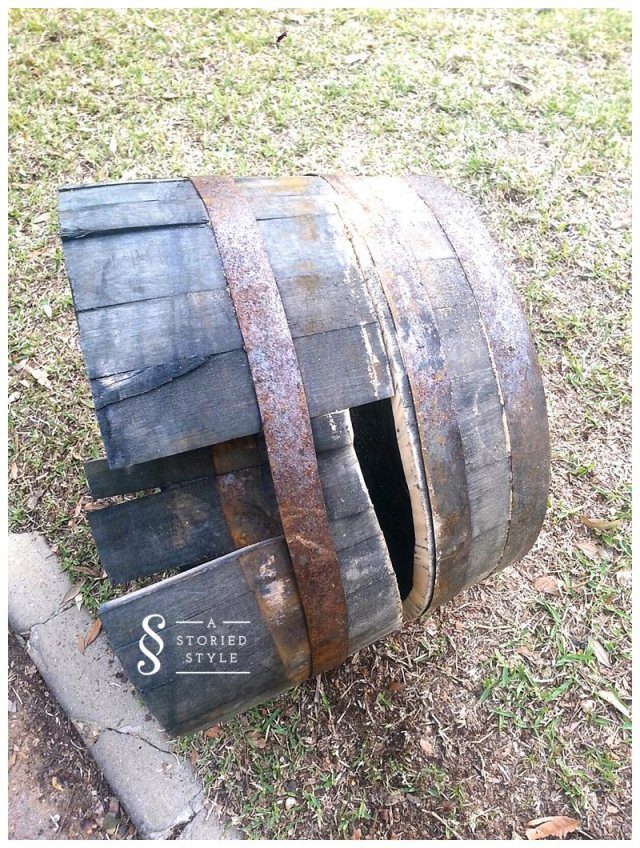 Whisky barrel - before