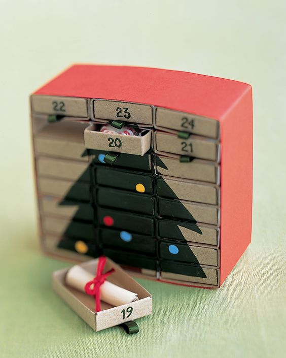 Advent calendar ideas - matchboxes advent