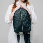 Upcycled Quilted Leather Backpack