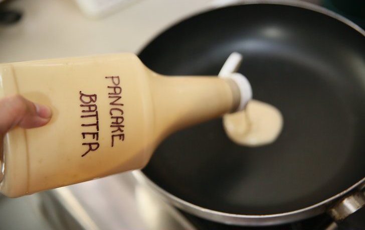 Camping hacks - pancake batter bottle