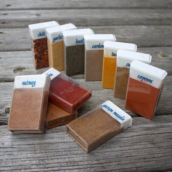 Camping hacks - tic tac spice boxes