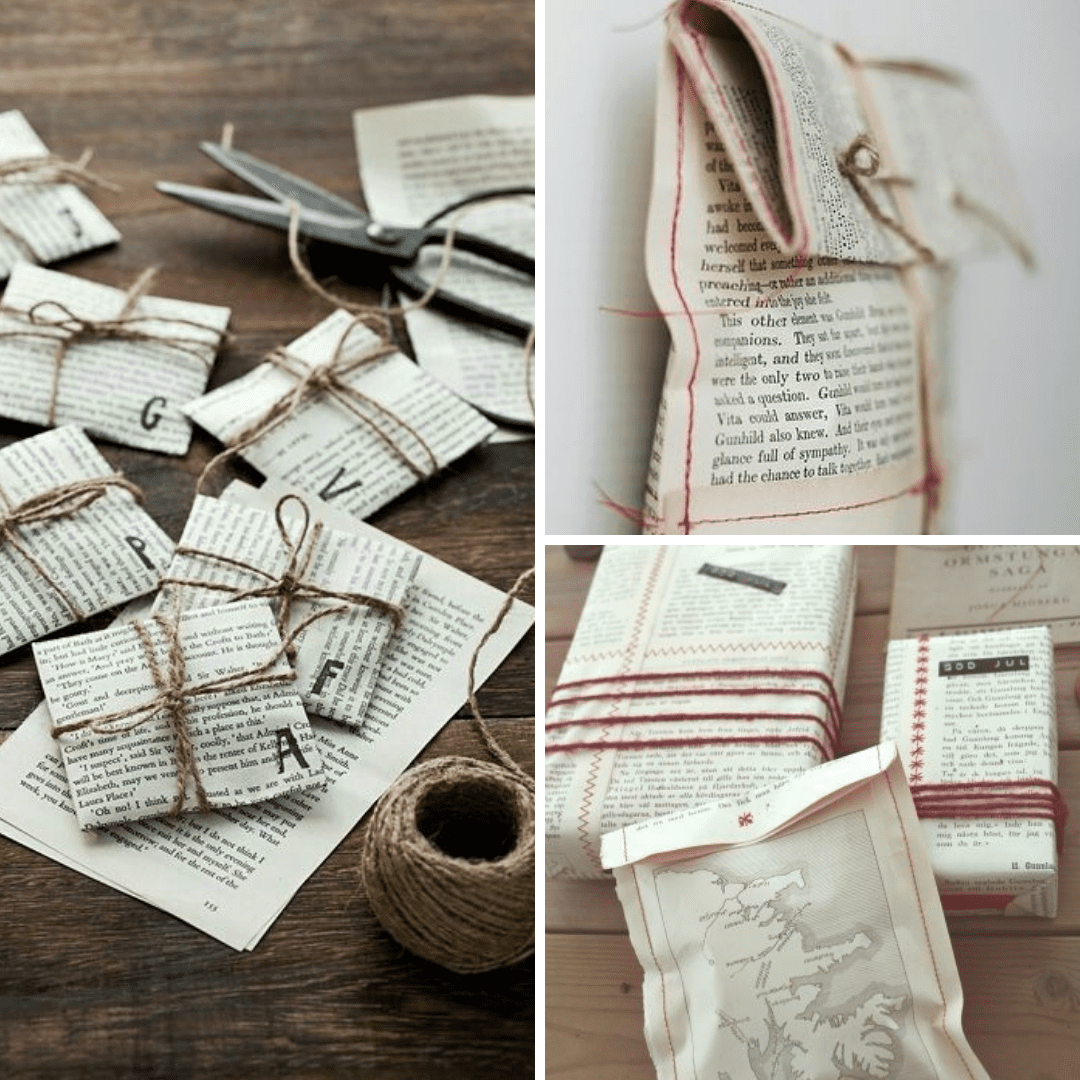 Book Page Gift Wrap Ideas