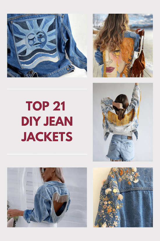 Hand Painted Denim Jackets Best Gift Handmade Denim Jacket with art work