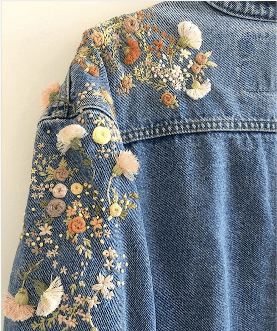 embroidered flowers